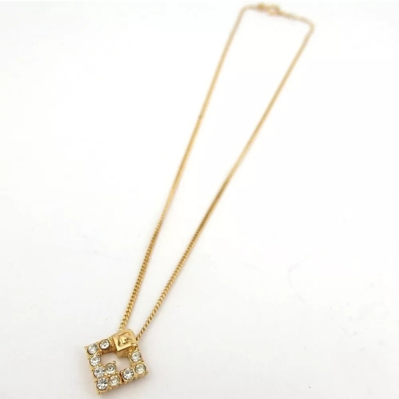 Givenchy Logo Rhinestone Necklace - Picture 3 of 5